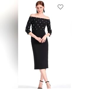 NWT Sachin & Babi, Fatima Dress, Black, Size 8 - NEW -$695